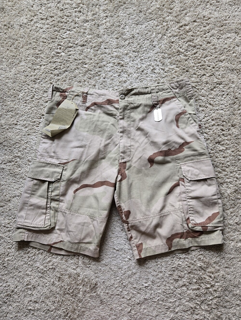 Ultra Force Military Cargo Shorts Mens L Regular Desert Camo